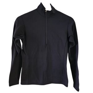 MEC Black Polartec 1/2 Zip Thermal Base Layer Top – outdoor performance fleece –